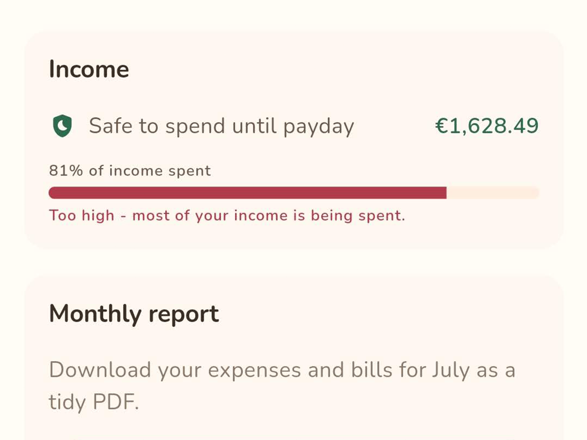 Billsfort Assistant screen