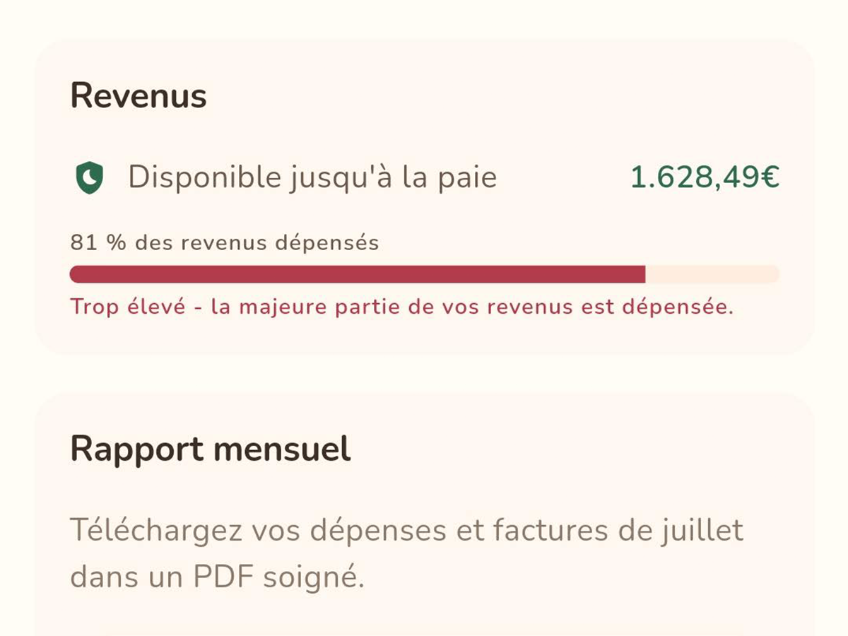 Écran de l'Assistant Billsfort