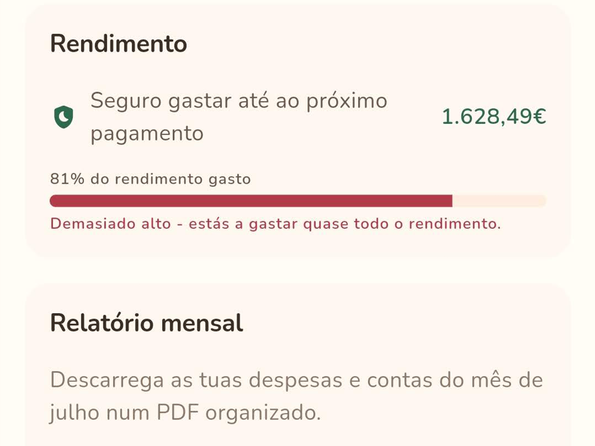 Ecrã do Assistente da Billsfort